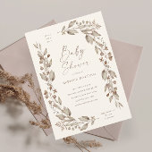 Boho Wildflower Elegant Bloemen Baby shower Magnet