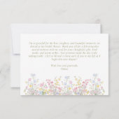 Boho Wildflower Elegant Bridal Shower  Bedankkaart (Achterkant)