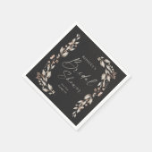 Boho Wildflower Elegant Bruiloft Vrijgezellenfeest Servet (Hoek)