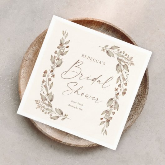 Boho Wildflower Elegant Bruiloft Vrijgezellenfeest Servet