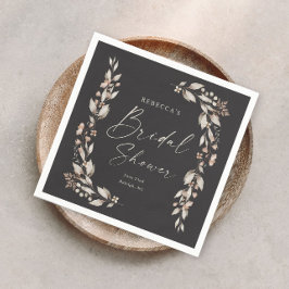 Boho Wildflower Elegant Bruiloft Vrijgezellenfeest Servet