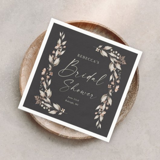 Boho Wildflower Elegant Bruiloft Vrijgezellenfeest Servet