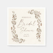 Boho Wildflower Elegant Bruiloft Vrijgezellenfeest Servet (Voorkant)