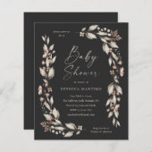 Boho Wildflower Elegant Budget Baby shower (Voorkant / Achterkant)