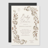 Boho Wildflower Elegante Bloemenkinderfeestje Magn (Voorkant / Achterkant)