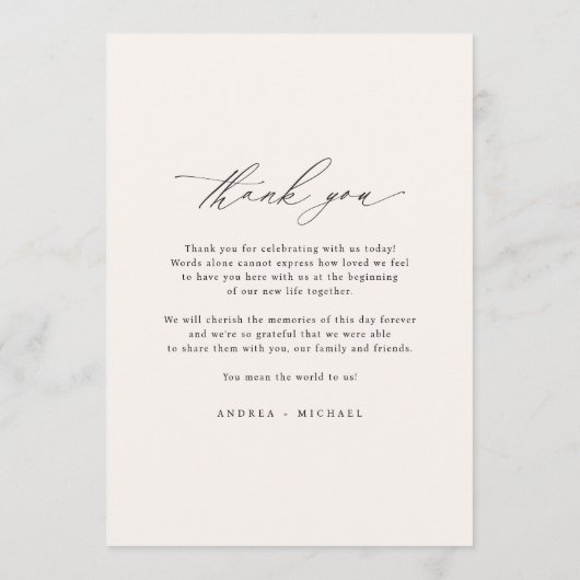 Boho Wildflower Elegante herfst bruiloft menu's (Achterkant)