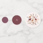 Boho WIldflower Elegante Trouwtafel Confetti (Voorkanten)