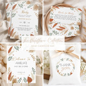 Boho Wildflower en Grace Chic Botanisch Papieren Bordje