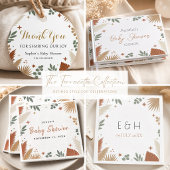 Boho Wildflower en Grace Chic Botanisch Papieren Bordje