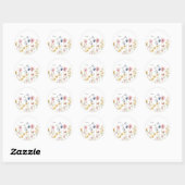 Boho Wildflower Envelope Seal Ronde Sticker (Vel)