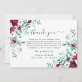 Boho Wildflower Eucalyptus Begrafenis Hartelijk da Kaart (Voorkant)