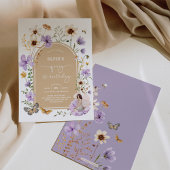 Boho Wildflower Fairy Eerste Verjaardag Tuin Feest Kaart