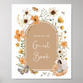 Boho Wildflower Fairy | Gastenboekteken Poster (Voorkant)