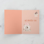 Boho Wildflower Fairy Girl 1st Birthday Card  (Binnen)