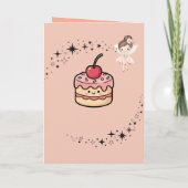 Boho Wildflower Fairy Girl 1st Birthday Card  (Achterkant)