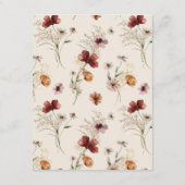 Boho Wildflower Fall Wedding Details Informatiekaartje (Achterkant)