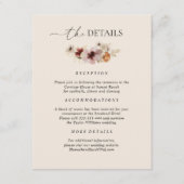 Boho Wildflower Fall Wedding Details Informatiekaartje (Voorkant)