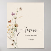 Boho Wildflower Favorieten Poster (Voorkant)