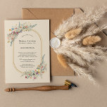 Boho Wildflower Fern Beige Vrijgezellenfeest Kaart<br><div class="desc">Dit Boho Wildflower Fern Beige Bridal Shower-ontwerp is een elegante constructie van klassieke gouden geometrische lijsten die zijn geperst met delicate boho florale groenery bouquets en stengels. Met een palet van tijdloze ivoorbeige achtergronden met eenvoudige klassieke zwarte typografie en witte kleurrijke bloemen, die een prachtig en gepolijst romantisch gevoel creëren....</div>