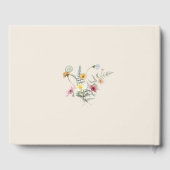 Boho Wildflower Fern Beige Wedding Gastenboek (Achterkant)