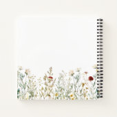 Boho Wildflower Field Wedding Guest Book Notitieboek (Achterkant)
