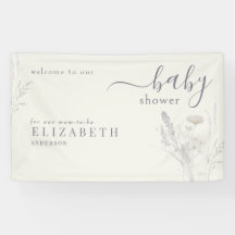 Boho Wildflower Floral Cream Baby shower