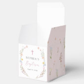 Boho Wildflower Floral Girl Baptism Bedankdoosjes (Geopend)