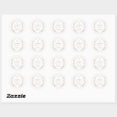 Boho Wildflower Floral Girl Baptism Ronde Sticker (Vel)