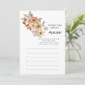 Boho Wildflower Floral Guess The Sweet Kaart (Staand voorkant)