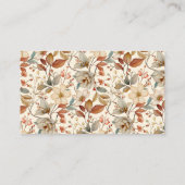 Boho Wildflower Floral Ivoor Diaper Raffle Informatiekaartje (Achterkant)