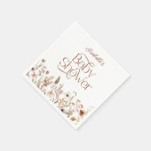 Boho Wildflower Floral Meisje Baby shower Papier Servet (Hoek)
