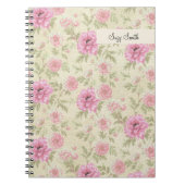 Boho Wildflower Floral Pattern Roos Land Notitieboek (Voorkant)