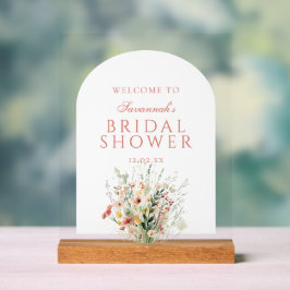Boho Wildflower Floral Vrijgezellenfeest Welkom Acryl Bord