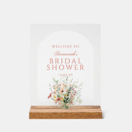 Boho Wildflower Floral Vrijgezellenfeest Welkom Acryl Bord