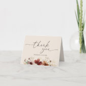 Boho Wildflower Floral Wedding Bedankkaart (Voorkant)
