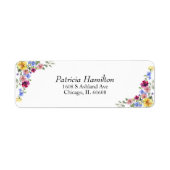 Boho Wildflower Floral Wedding Etiket (Voorkant)