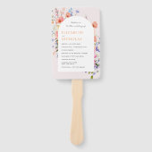 Boho Wildflower | Floral Wedding Program Handwaaier (Voorkant)
