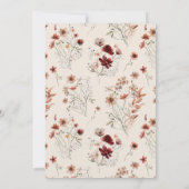 Boho Wildflower Floral Wedding Save The Date (Achterkant)