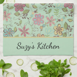 Boho Wildflower Floral Whimsical Land Cottage N Theedoek