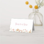 Boho Wildflower Food Tent Place Card Plaatskaartje (Voorkant)