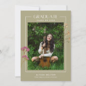 Boho Wildflower Foto Girl Digital Afstuderen (Voorkant)