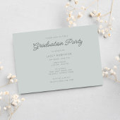 Boho Wildflower Foto Middelbare School Afstudeerfe Kaart