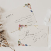 Boho Wildflower Garden | Beige Bloemenmeisje Kaart