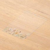 Boho Wildflower Garden Blush Pink Wedding Acryl Uitnodigingen (Laagn)