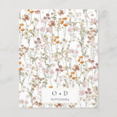 Boho Wildflower Garden bruiloft uitnodigingen (Achterkant)