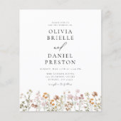 Boho Wildflower Garden bruiloft uitnodigingen (Voorkant)