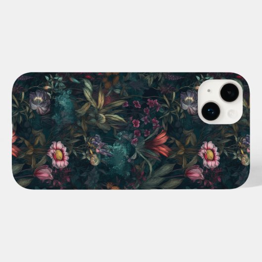 Boho Wildflower Garden Roze en Groen Case-Mate iPhone Case (Achterkant (horizontaal))
