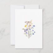 Boho Wildflower Garden White Wedding Kaart (Achterkant)