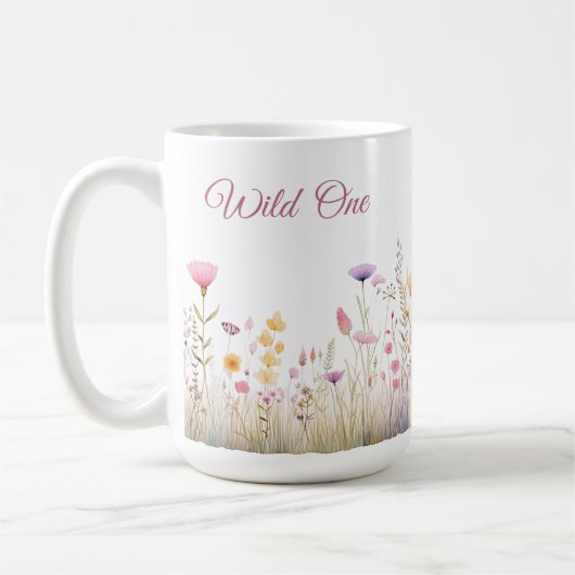 Boho Wildflower Garden Wild One Floral Koffiemok (Links)