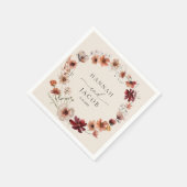 Boho Wildflower gepersonaliseerde bruiloft Servet (Hoek)